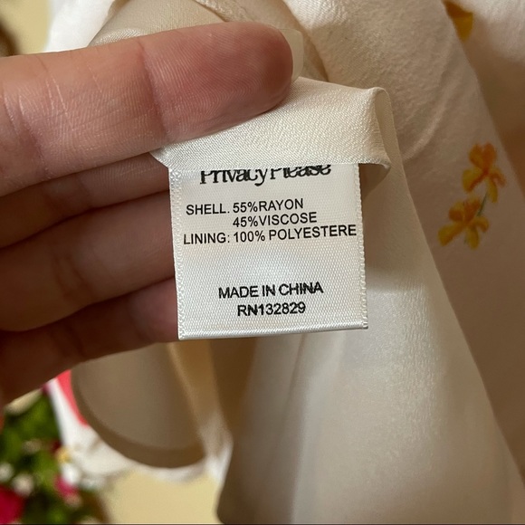 Privacy Please Dixie Floral Print Front Tie Dress Size L - Picture 8 of 16